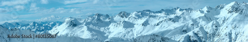 Silvretta Alps winter view (Austria). Panorama. © wildman