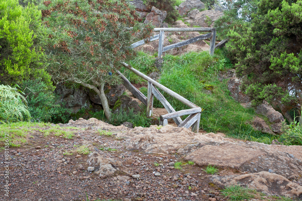 escalier d'accès au sommet du Maïdo, Réunion escalier d'accès au sommet du Maïdo, Réunion
