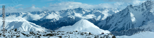 Silvretta Alps winter view (Austria). Panorama. #80135802