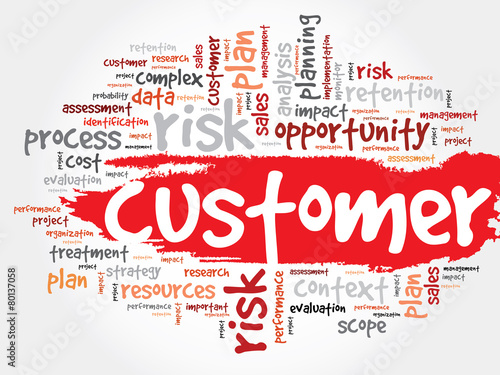 Customer word cloud, business concept