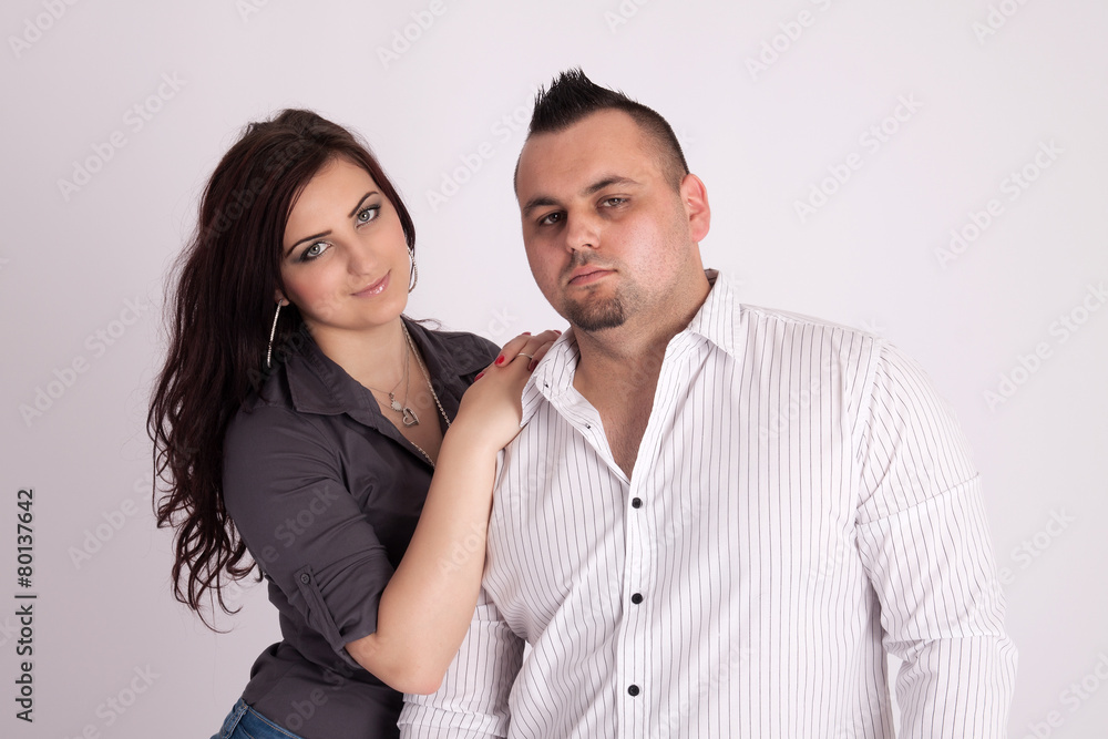 Young couple in studio Young couple in studio