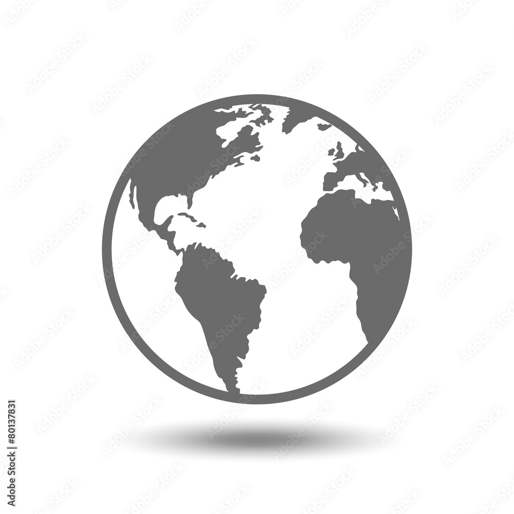 Vector globe icon