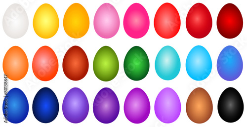 Viele bunte Ostereier