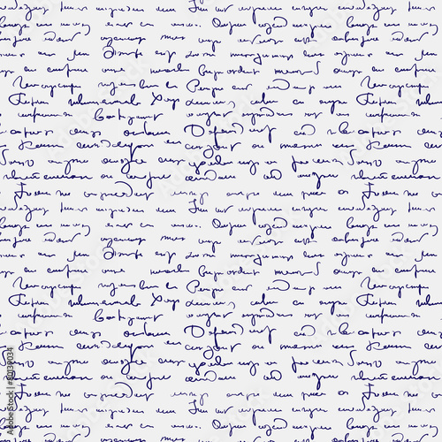 Seamless abstract handwritten text pattern photo