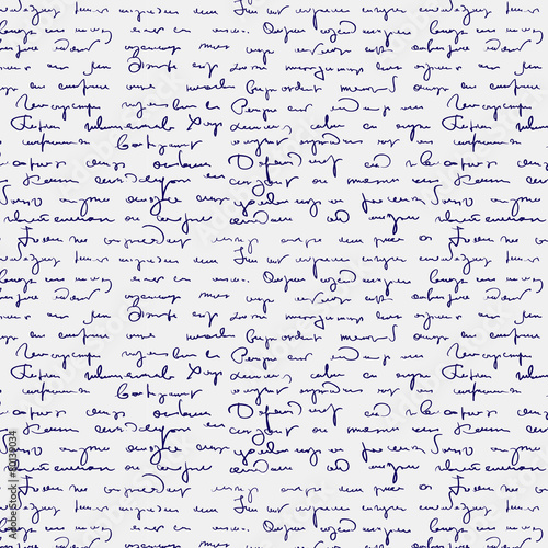 Foto Seamless abstract handwritten text pattern