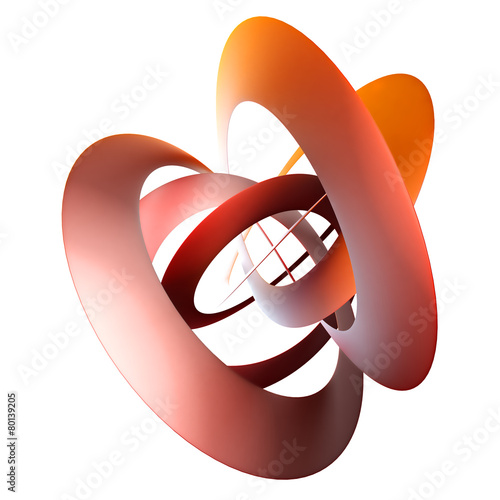 Abstract red orange shape