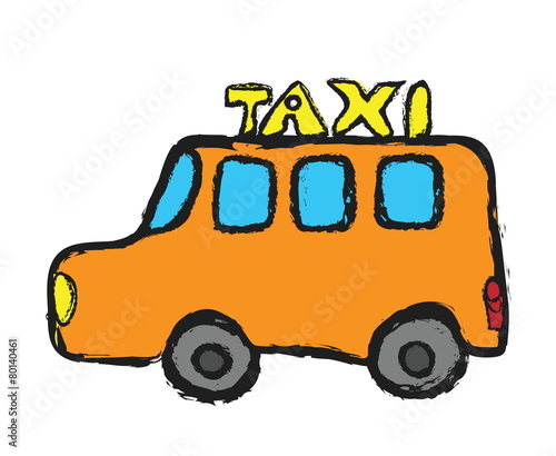 grunge taxi doodle