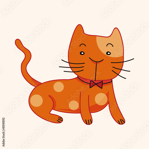 animal cat cartoon theme elements