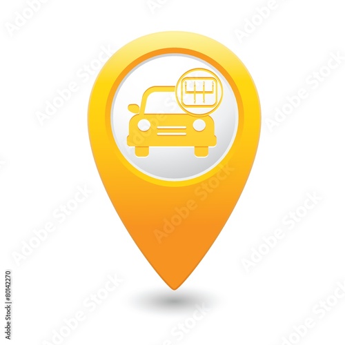Car service. Car with stick shift icon