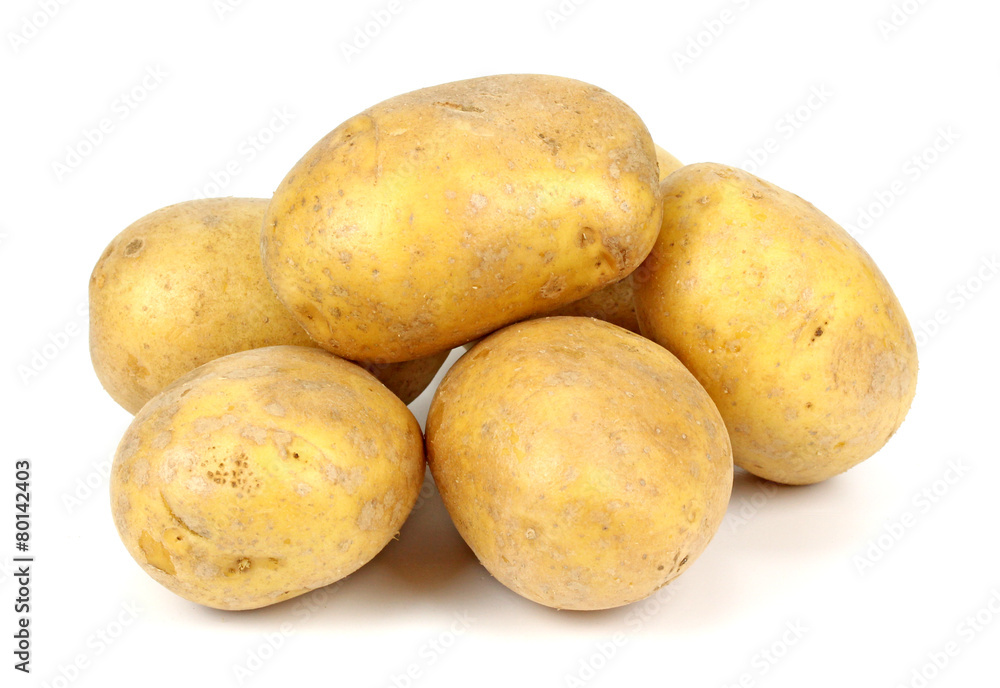 potatos isolated on white background potatos isolated on white background