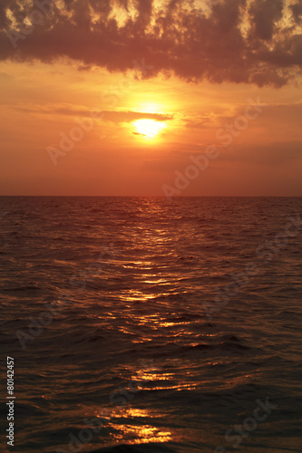 summer sunset on the bay