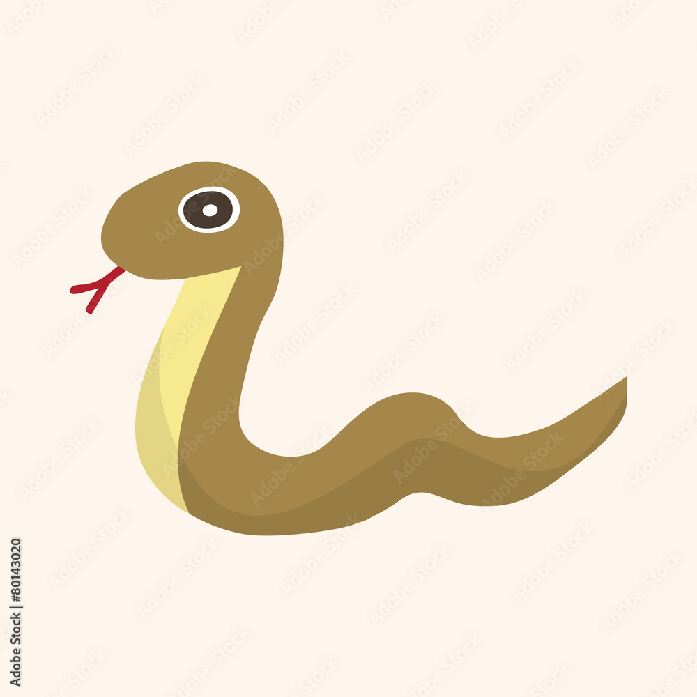 Naklejka premium animal snake cartoon theme elements