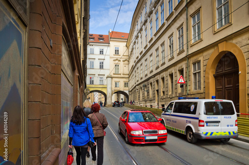 Чехия. Автомобили на улице Праги