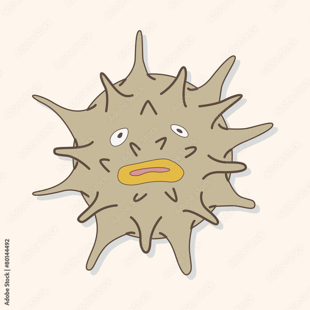 sea animal sea urchin cartoon theme elements sea animal sea urchin cartoon theme elements