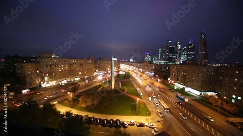 review Monument Moscow Hero-city on Intersection of streets photo