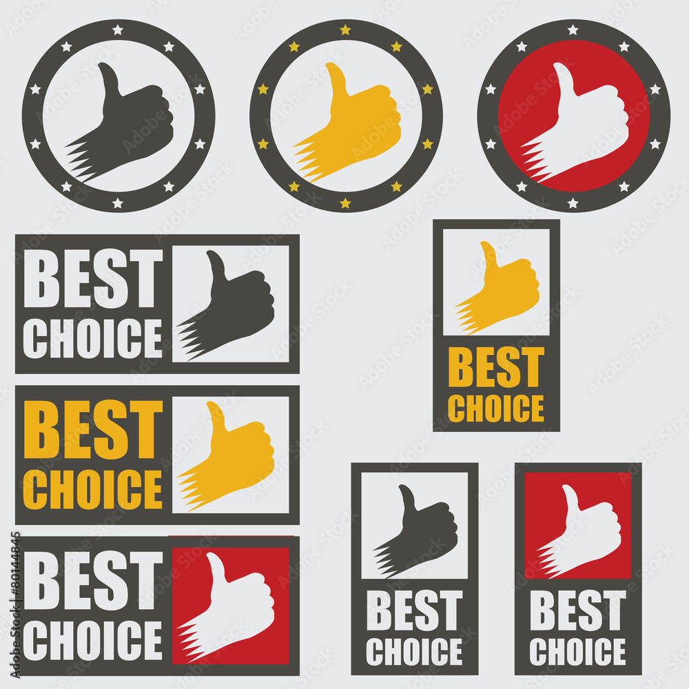 Vector set of best choice icons. Vector set of best choice icons.