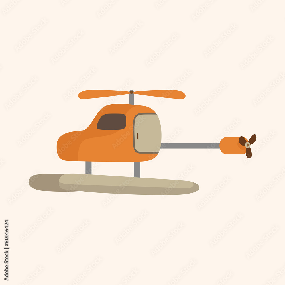 Naklejka premium transportation Helicopters theme elements