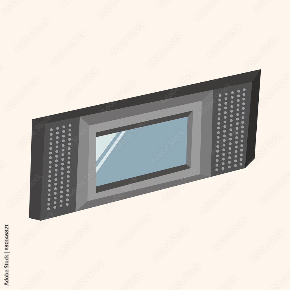 Obraz premium Home appliances theme tv elements