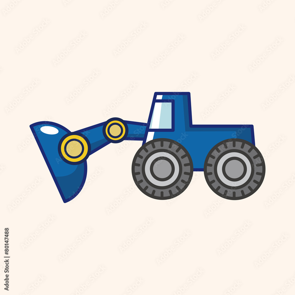 Transportation excavator truck theme elements Transportation excavator truck theme elements