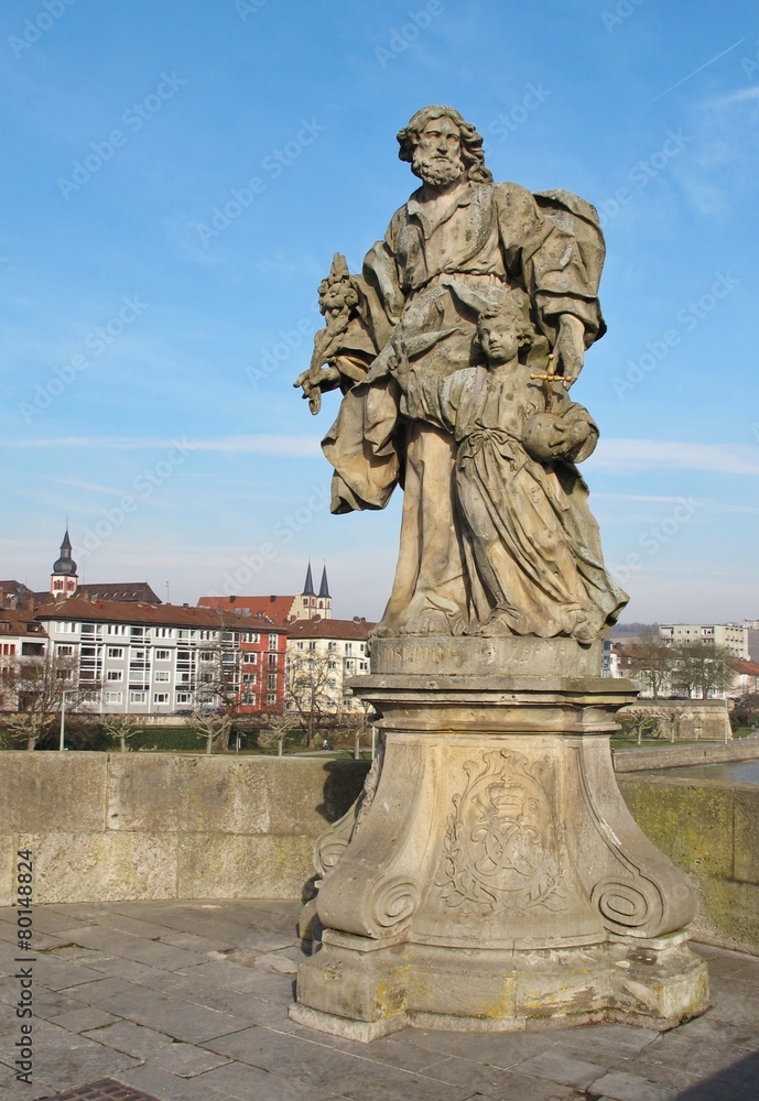 Brückenfigur, Alte Mainbrücke Würzburg