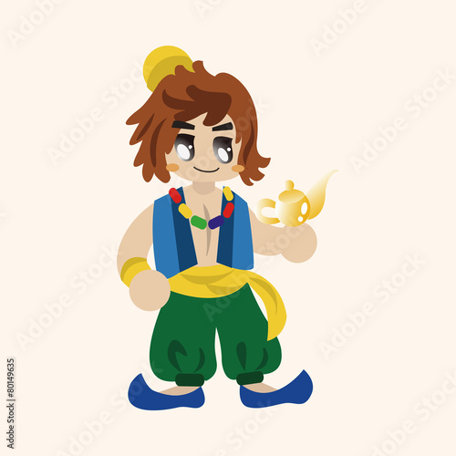 fairytale Aladdin story theme elements