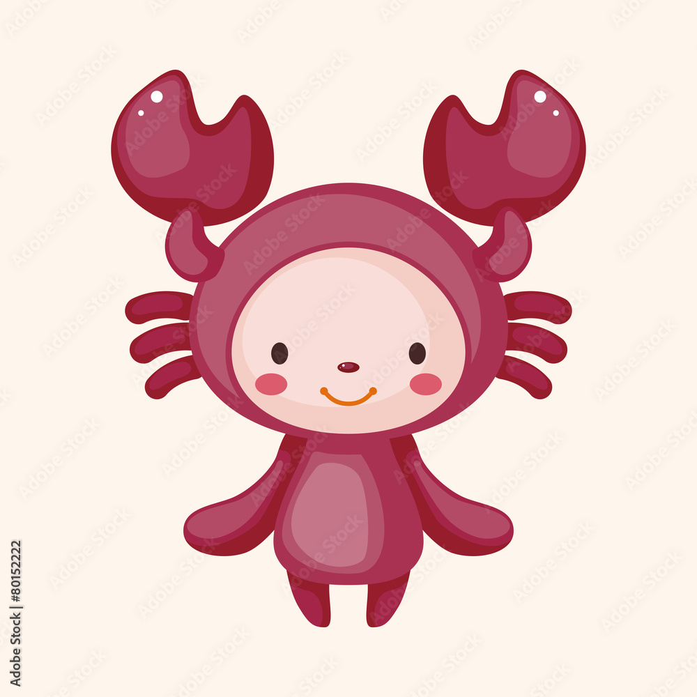 Fototapeta premium Constellation Cancer theme elements