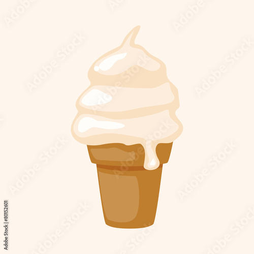 ice cream cartoon theme elements