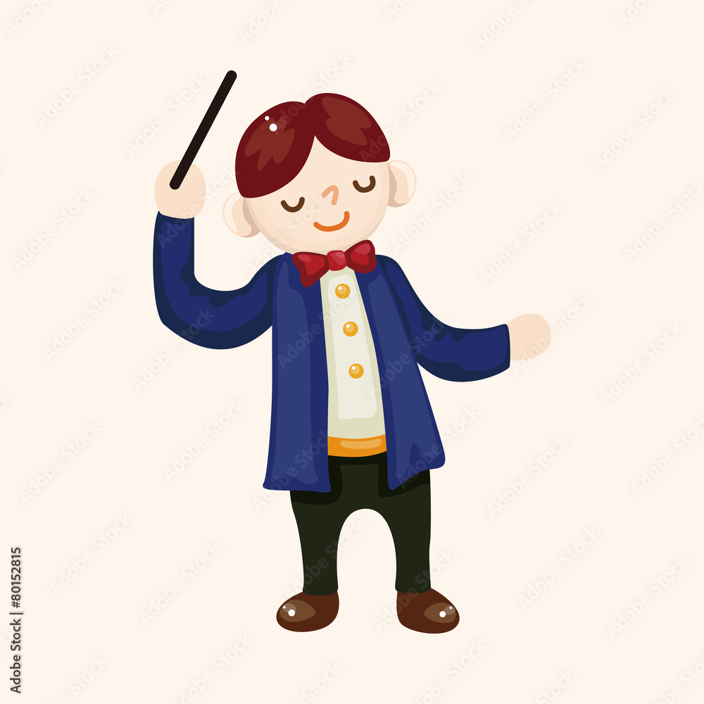character musician conductor theme elements character musician conductor theme elements
