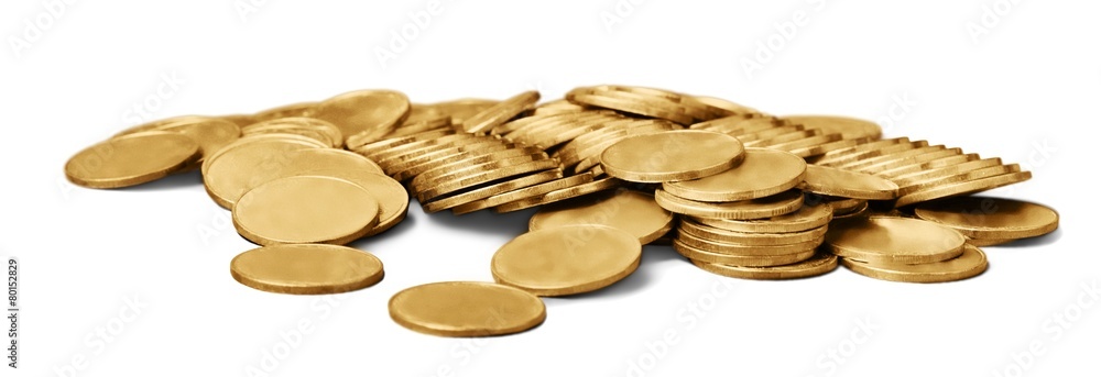 Coins. set coins on white background