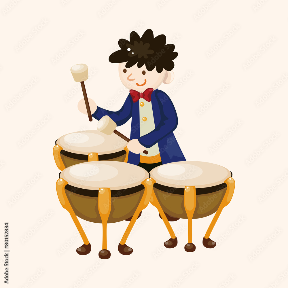 character musician timpanist theme elements Stock ベクター Adobe Stock