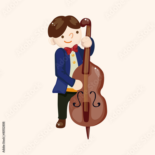 character musician cellist theme elements