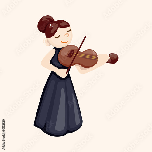 character musician violinist theme elements