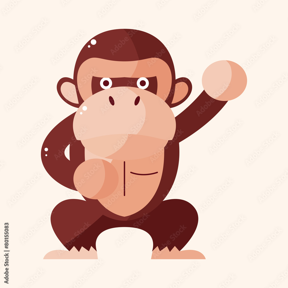 Fototapeta premium animal monkey cartoon theme elements