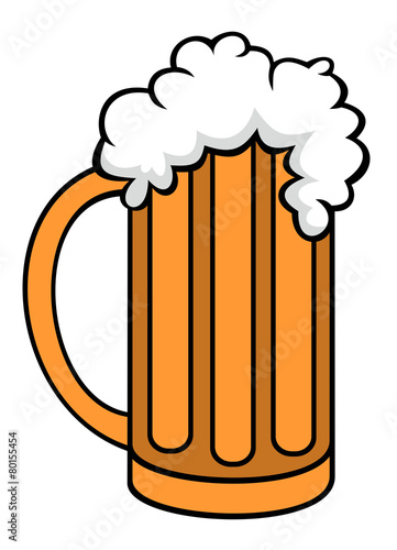 Vector illustration of tankard cartoon style