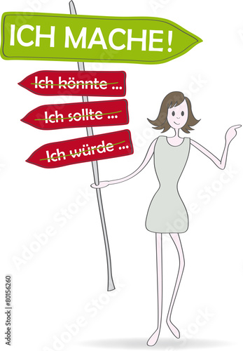 Frau - Ich mache! Vektor