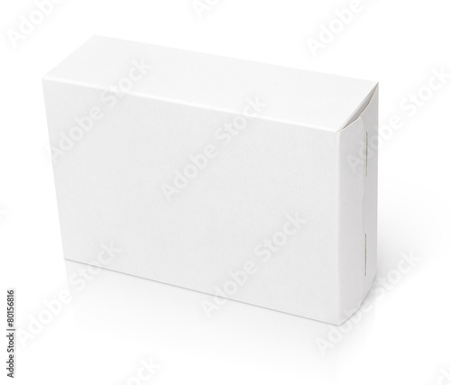 Blank cardboard box isolated on white with clipping path © Roman Samokhin