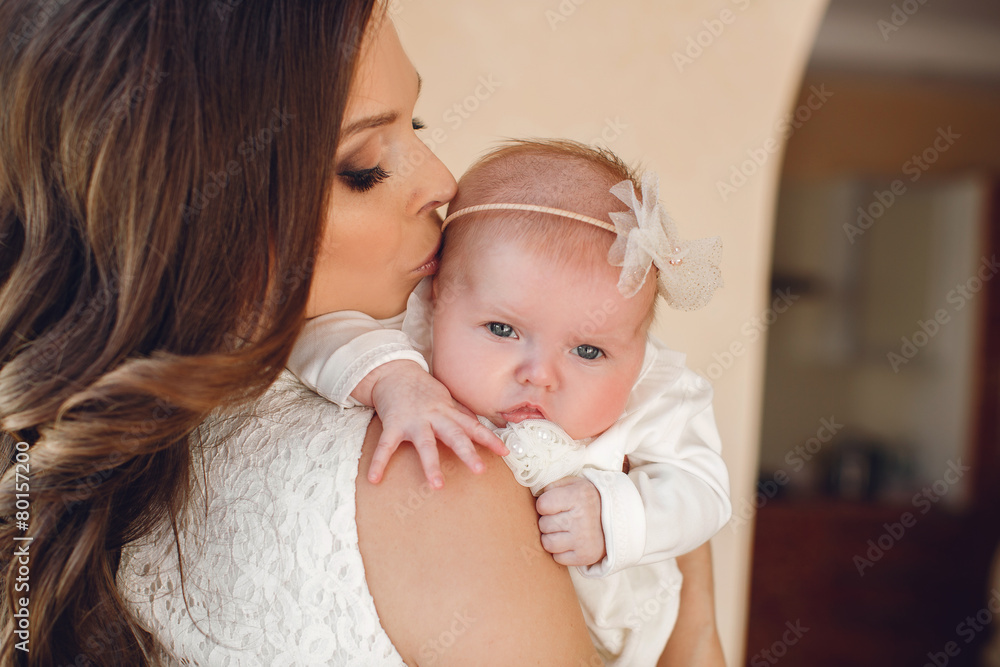 Happy mother with newborn baby Happy mother with newborn baby
