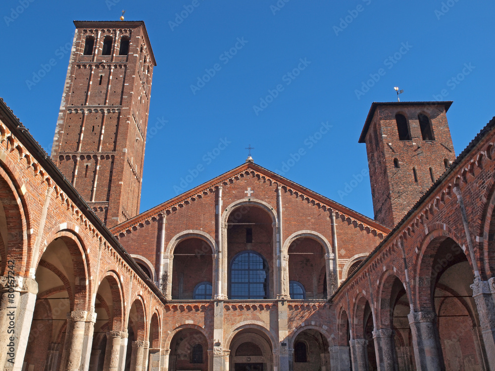 Sant'Ambrogio church in Milan, Italy.