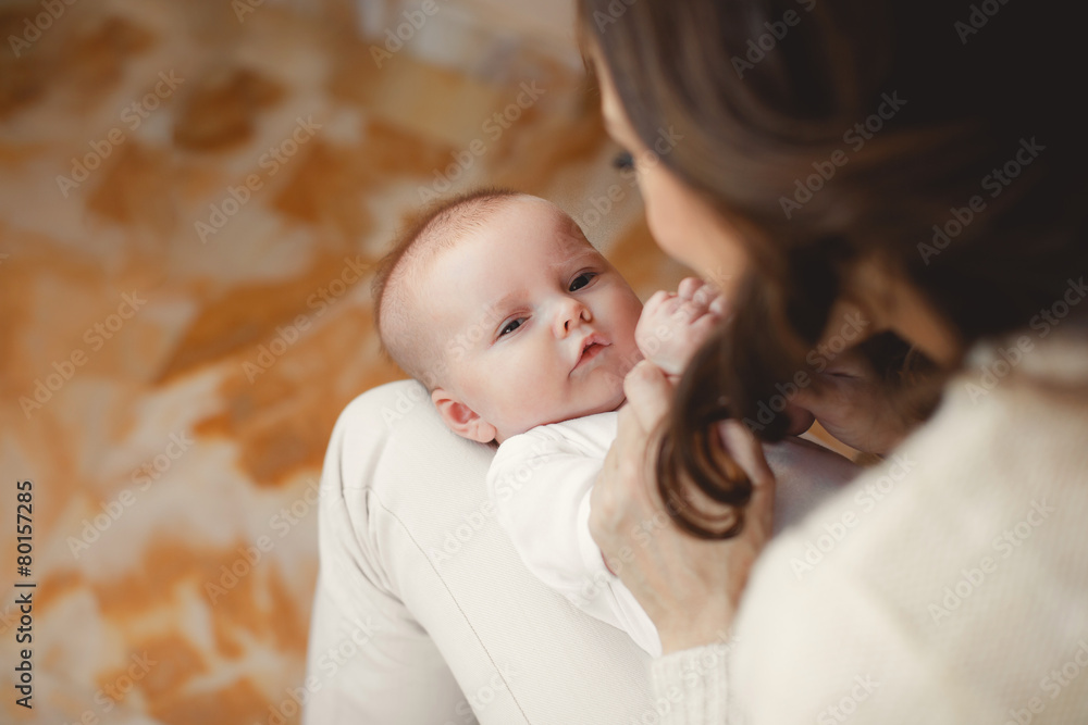 Happy mother with newborn baby Happy mother with newborn baby