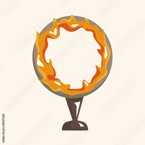 circus ring of fire theme elements