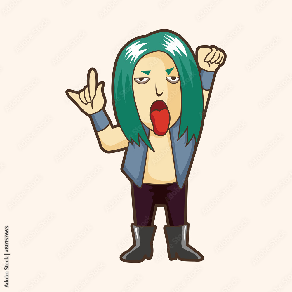 Fototapeta premium band member singer theme elements