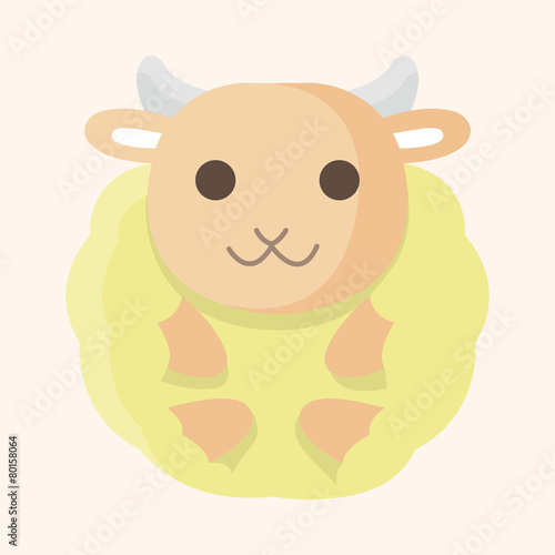 animal sheep cartoon theme elements