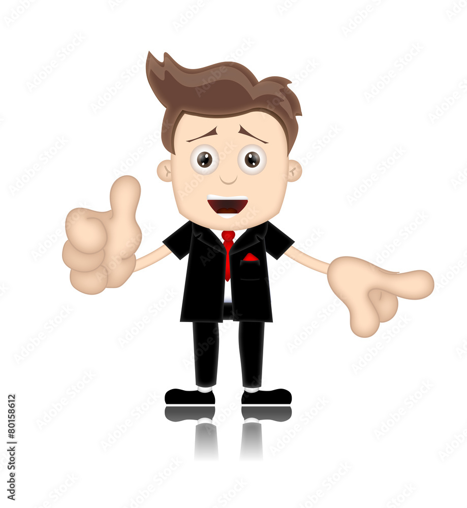 Ben Boy Friendly Business Man Manager Boss Cartoon Illustration Ben Boy Friendly Business Man Manager Boss Cartoon Illustration