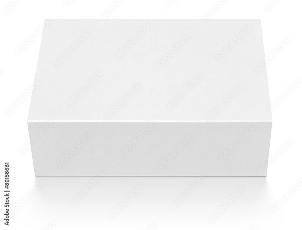 Blank cardboard box isolated on white with clipping path Blank cardboard box isolated on white with clipping path