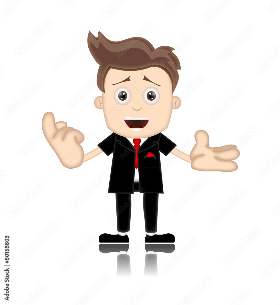 Ben Boy Friendly Business Man Manager Boss Cartoon Illustration Ben Boy Friendly Business Man Manager Boss Cartoon Illustration