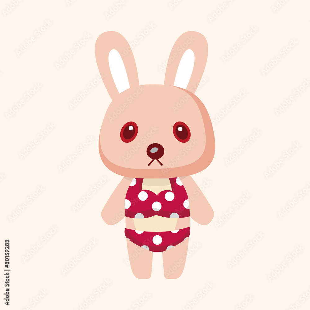 animal rabbit summer cartoon theme elements animal rabbit summer cartoon theme elements