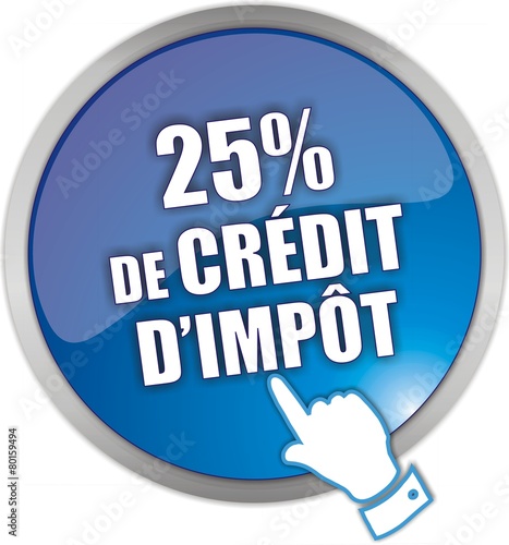 bouton 25% de crédit d'impôt