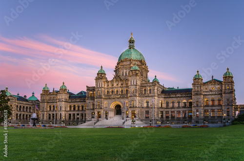 Parliament of British Columbia at Sunset photo