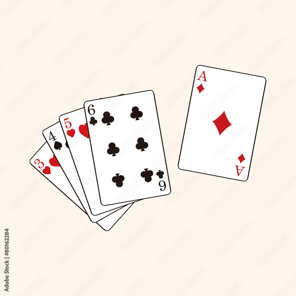 Obraz premium casino poker card theme elements