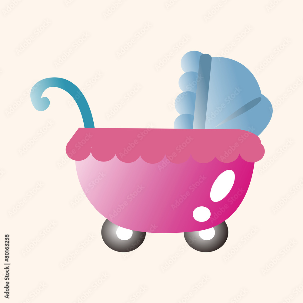 Baby carriages theme elements Baby carriages theme elements